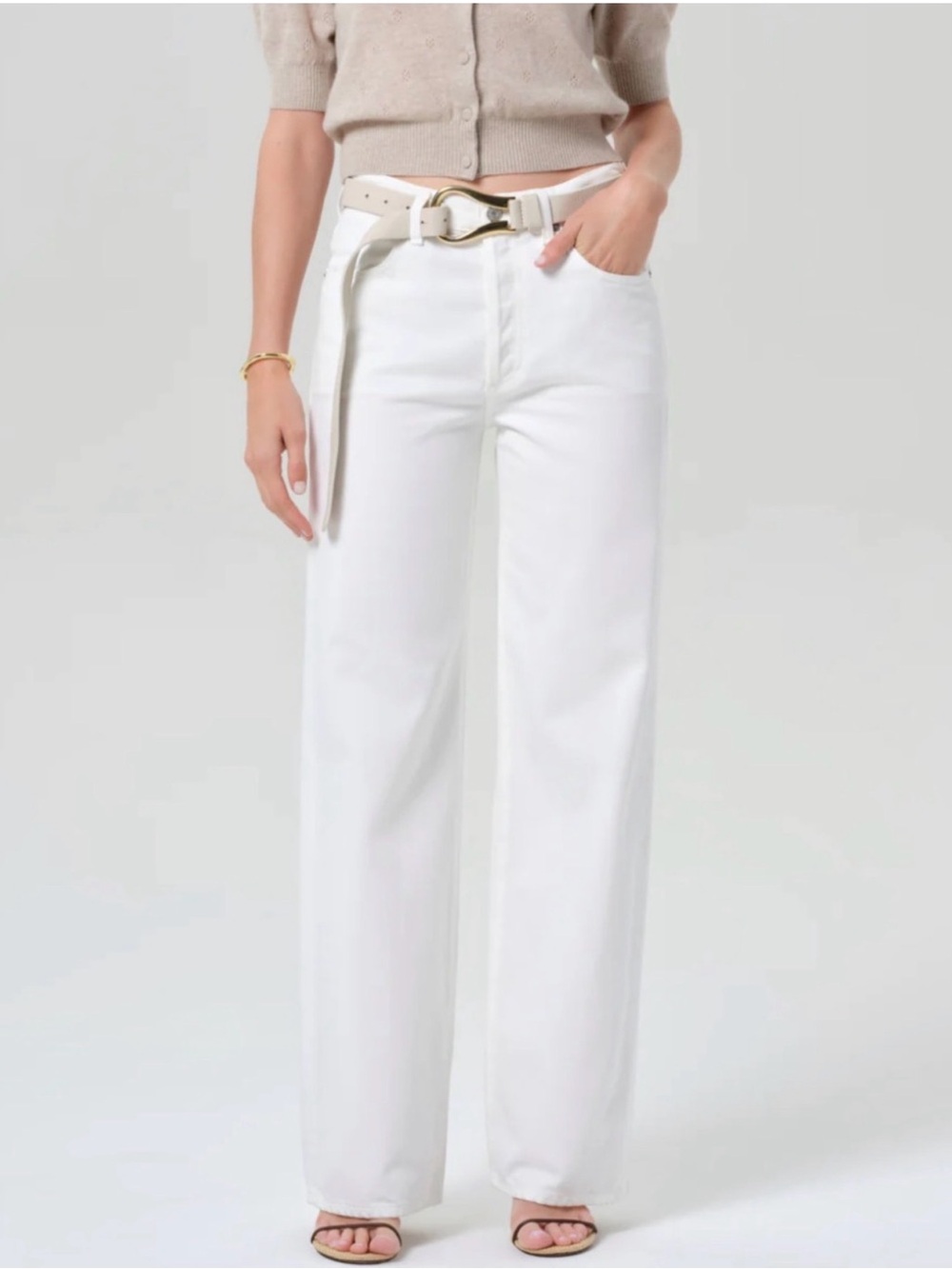 NWT Citizens of Humanity Annina 27": Soft White Trouser Straight Leg Jeans